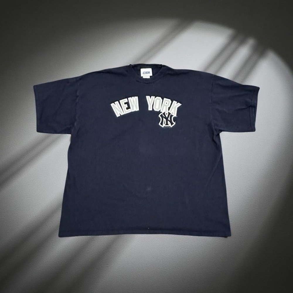 New York Yankees Vintage T Shirt 2003 MLB Baseball Navy Blue Tee Men's 2X